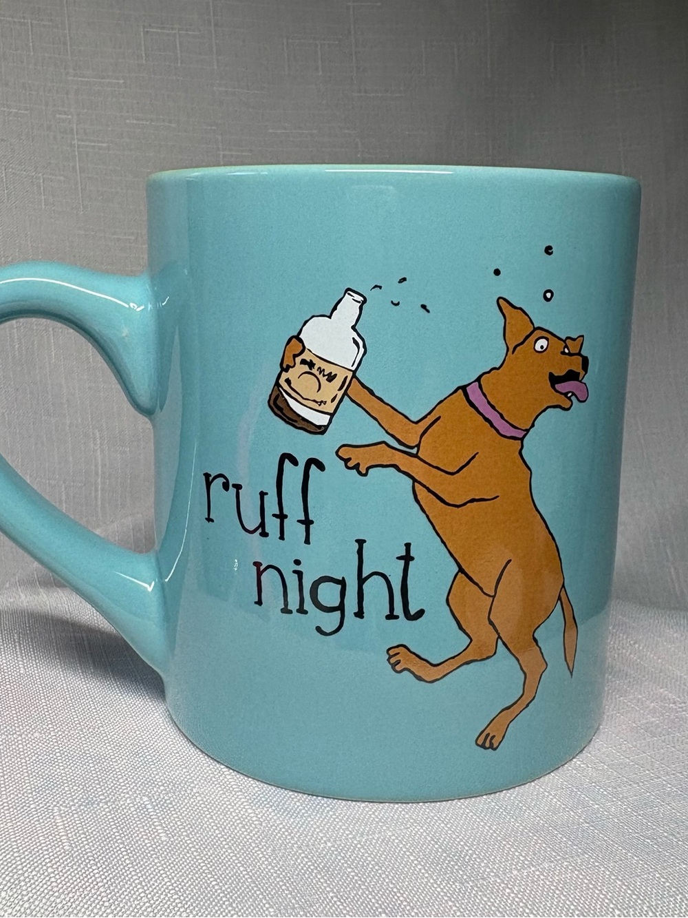 Hatley Turquoise "Ruff Night" Dog Mug